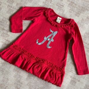 Kavio Ruffled Alabama Crimson Tide Infant Top size 6M